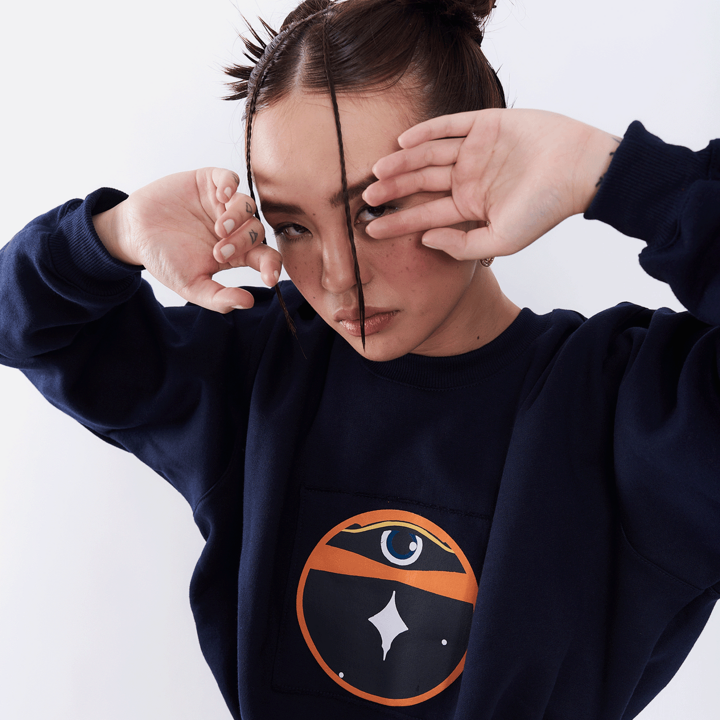NAVY BLUE FURIA MAGIC PANTHERA CREWNECK SWEATSHIRT