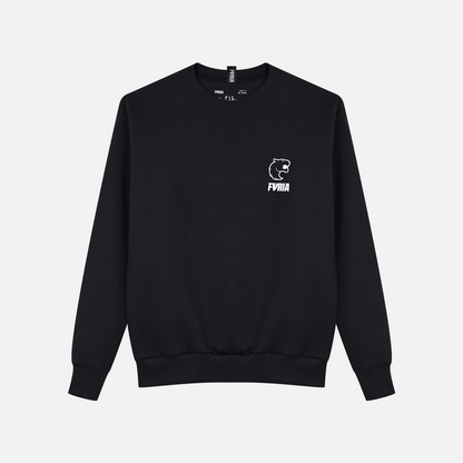 BLACK FURIA CLASSIC POCKET CREWNECK SWEATSHIRT