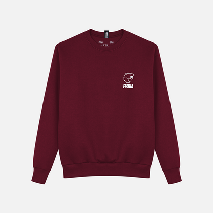 RED FURIA CLASSIC POCKET CREWNECK SWEATSHIRT