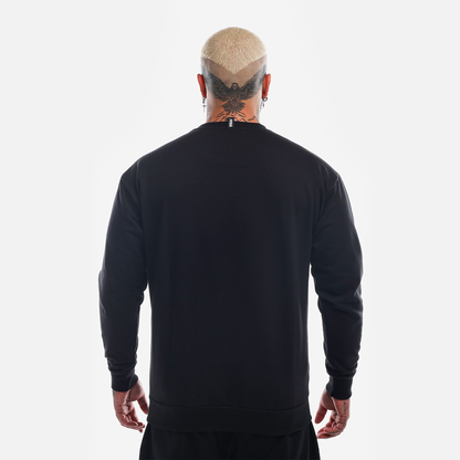 BLACK FURIA CLASSIC POCKET CREWNECK SWEATSHIRT