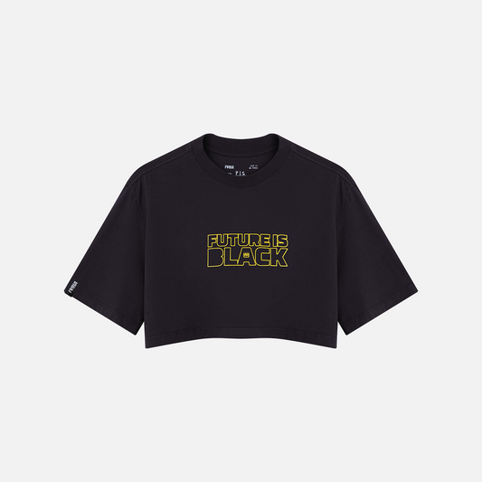 FURIA FUTURE IS BLACK CROPPED T-SHIRT