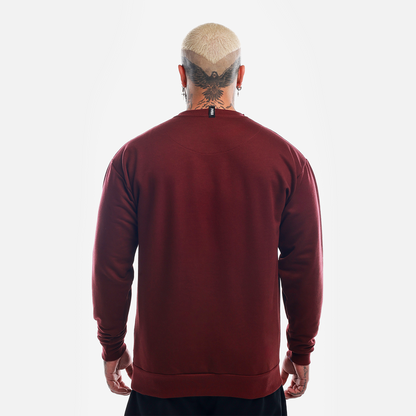 RED FURIA CLASSIC POCKET CREWNECK SWEATSHIRT