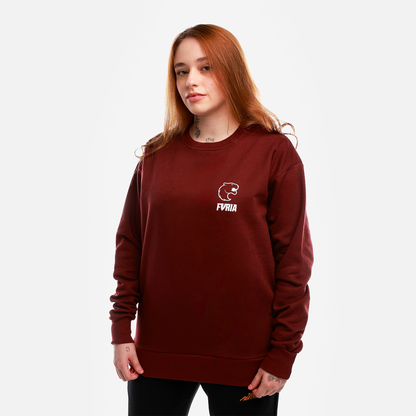 RED FURIA CLASSIC POCKET CREWNECK SWEATSHIRT