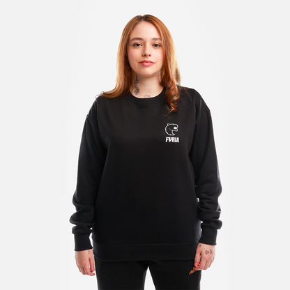 BLACK FURIA CLASSIC POCKET CREWNECK SWEATSHIRT